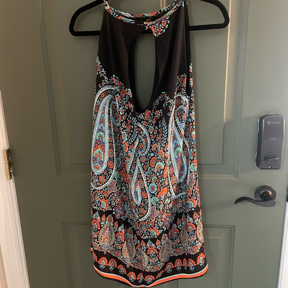 Colorful Paisley Halter Dress
